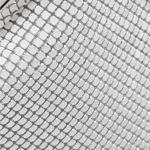 HVN Zoe Fringed Printed Chainmail Tote - Silver - Picture 10 of 11